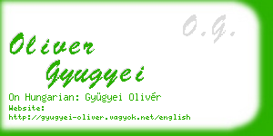 oliver gyugyei business card